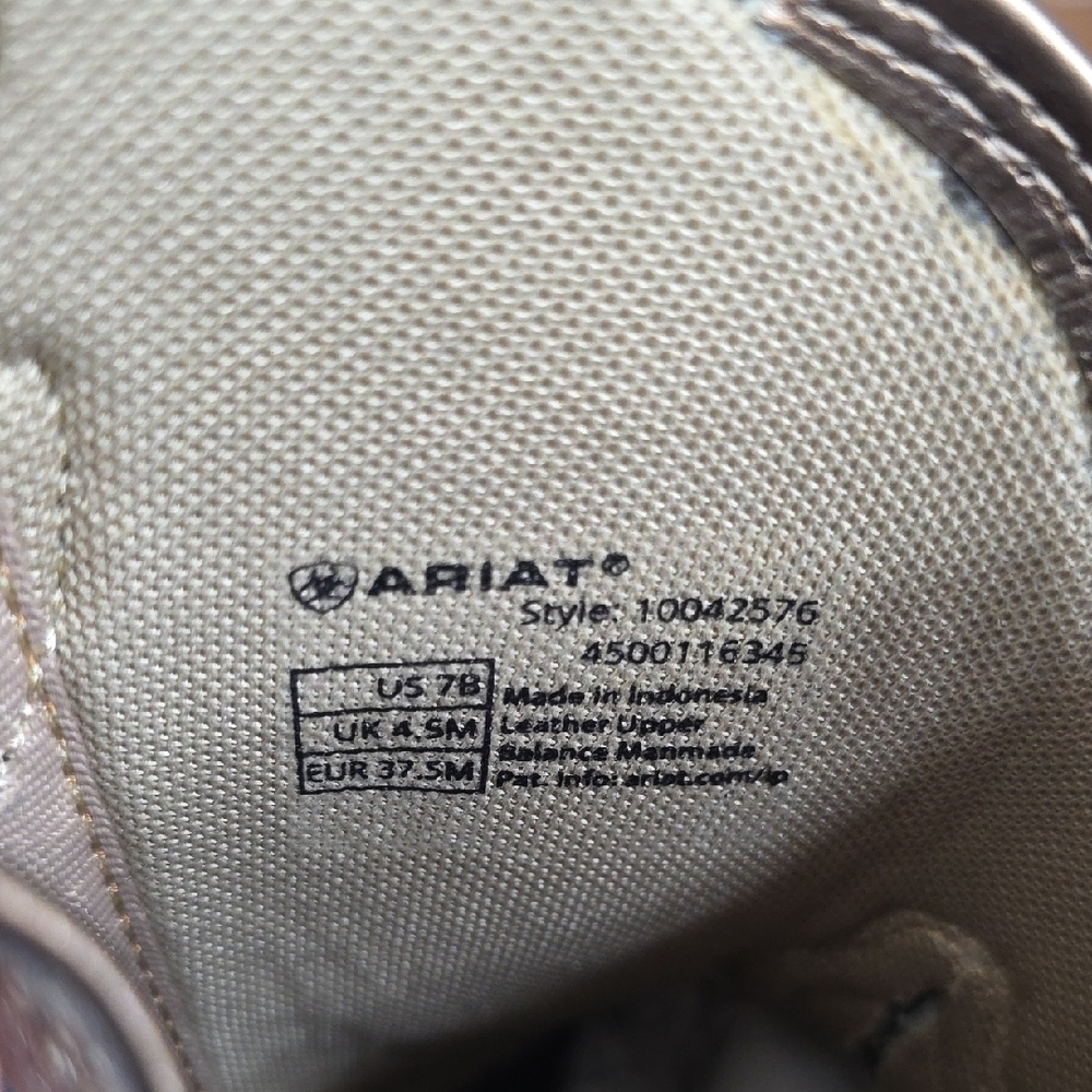 Ariat Anthem Shortie Savanna Western Boot Dry Taupe Turquoise Aztec - Size 7 - Picture 11 of 14